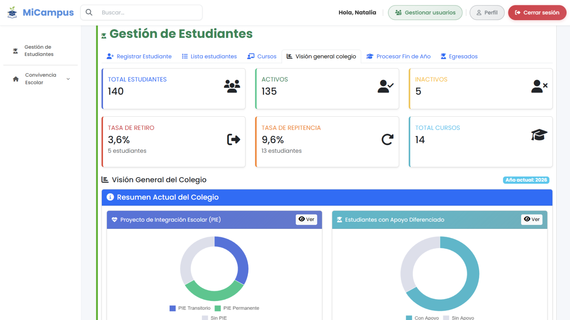 Gestión de Estudiantes